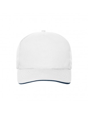 5 panel cap with unbrushed surface