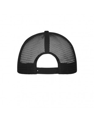 Trendy 6 panel mesh cap with a flat peak made of polycotton