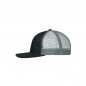 Trendy 6 panel mesh cap with a flat peak made of polycotton