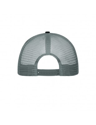 Trendy 6 panel mesh cap with a flat peak made of polycotton