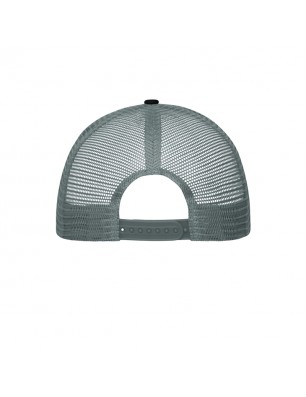 Trendy 6 panel mesh cap with a flat peak made of polycotton