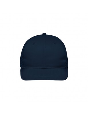 Trendy 6 panel mesh cap with a flat peak made of polycotton