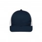 Trendy 6 panel mesh cap with a flat peak made of polycotton