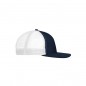 Trendy 6 panel mesh cap with a flat peak made of polycotton