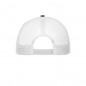 Trendy 6 panel mesh cap with a flat peak made of polycotton