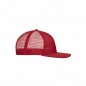 Trendy 6 panel mesh cap with a flat peak made of polycotton