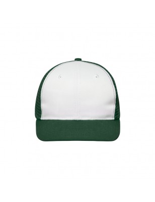 Trendy 6 panel mesh cap with a flat peak made of polycotton