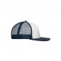 Trendy 6 panel mesh cap with a flat peak made of polycotton