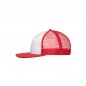 Trendy 6 panel mesh cap with a flat peak made of polycotton