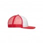 Trendy 6 panel mesh cap with a flat peak made of polycotton