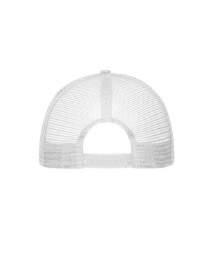 Trendy 6 panel mesh cap with a flat peak made of polycotton