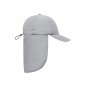 6 panel cap with extra long neck guard