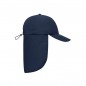 6 panel cap with extra long neck guard