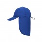 6 panel cap with extra long neck guard