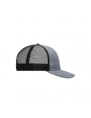 Stylish mesh cap in modern mélange look