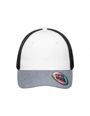 Stylish mesh cap in modern mélange look