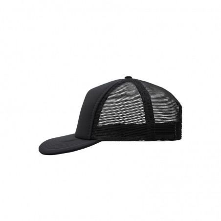 5 panel mesh cap with flat peak