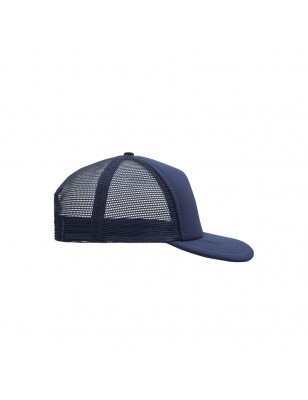 5 panel mesh cap with flat peak