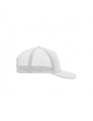 5 panel mesh cap with flat peak