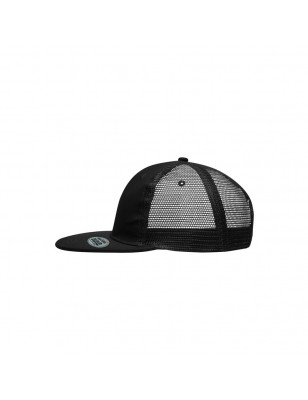 6 panel mesh cap with flat peak