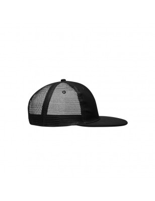 6 panel mesh cap with flat peak