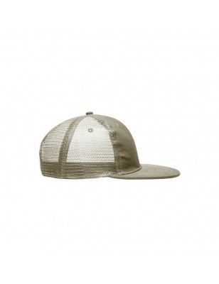 6 panel mesh cap with flat peak