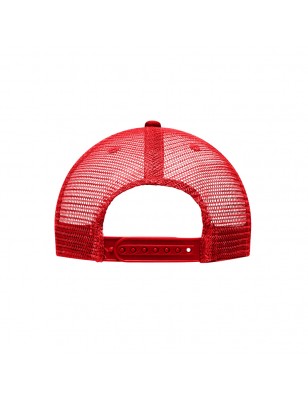 6 panel mesh cap with flat peak