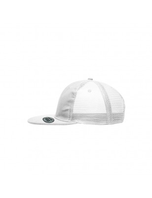 6 panel mesh cap with flat peak