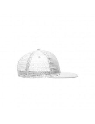 6 panel mesh cap with flat peak