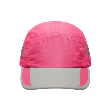 Extremely light functional 5 panel cap made of soft microfibre