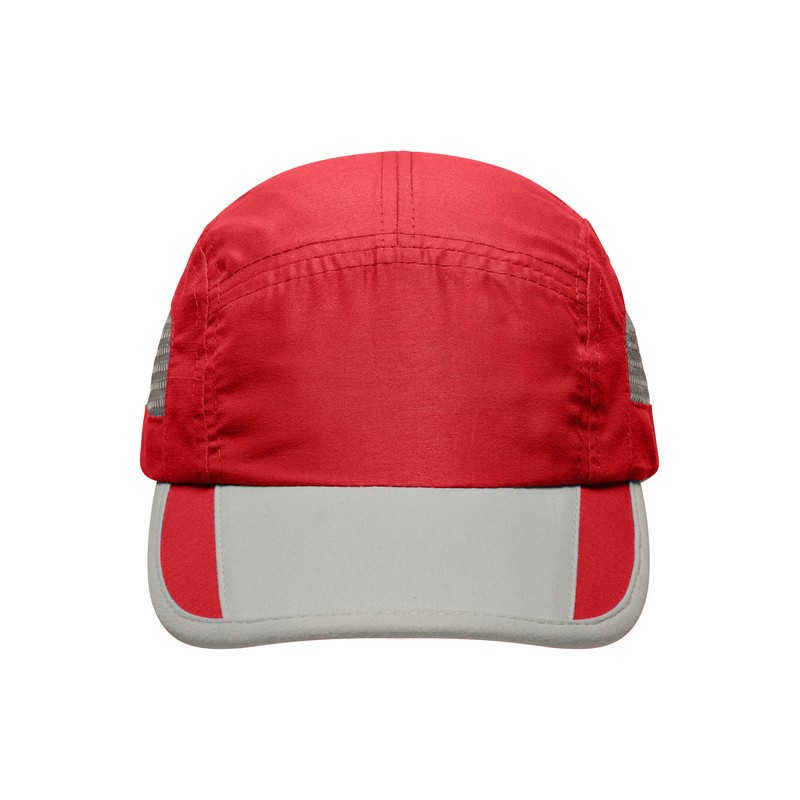 Extremely light functional 5 panel cap made of soft microfibre