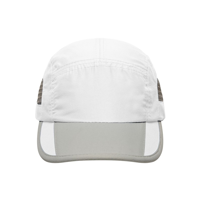 Extremely light functional 5 panel cap made of soft microfibre