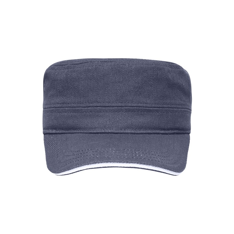 Sandwich cap in military style made of durable cotton canvas