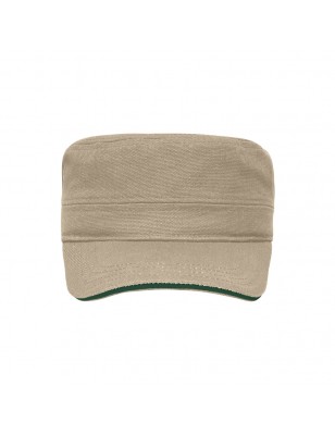 Sandwich cap in military style made of durable cotton canvas