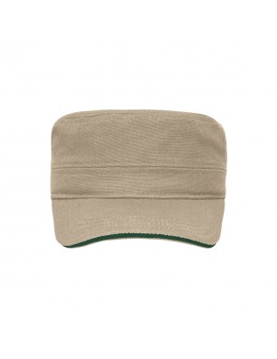 Sandwich cap in military style made of durable cotton canvas