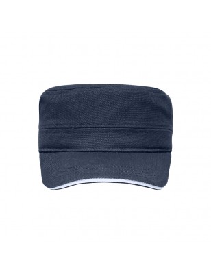 Sandwich cap in military style made of durable cotton canvas