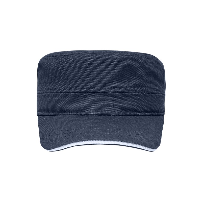 Sandwich cap in military style made of durable cotton canvas