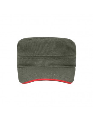 Sandwich cap in military style made of durable cotton canvas