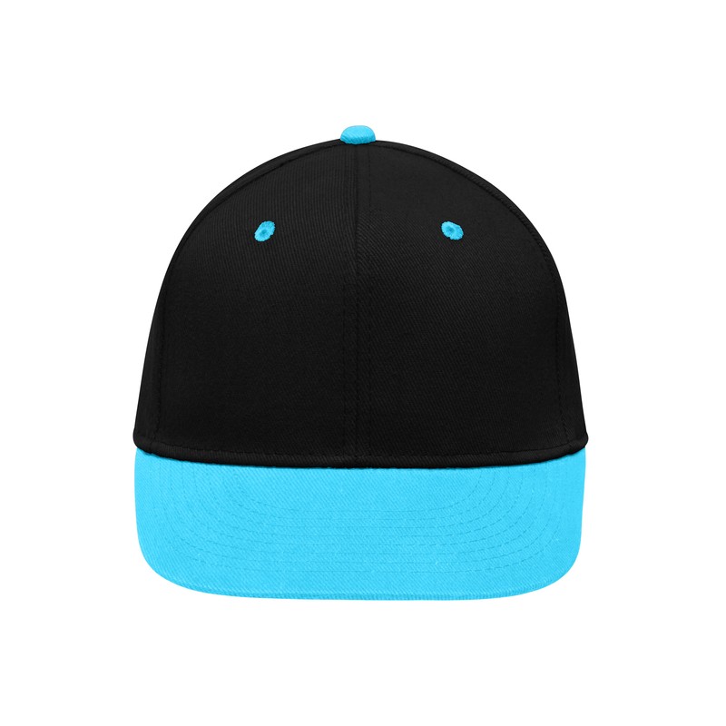 Stylish flatpeak cap in 6 panel 'High Profile' look