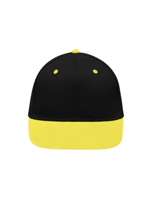 Stylish flatpeak cap in 6 panel 'High Profile' look