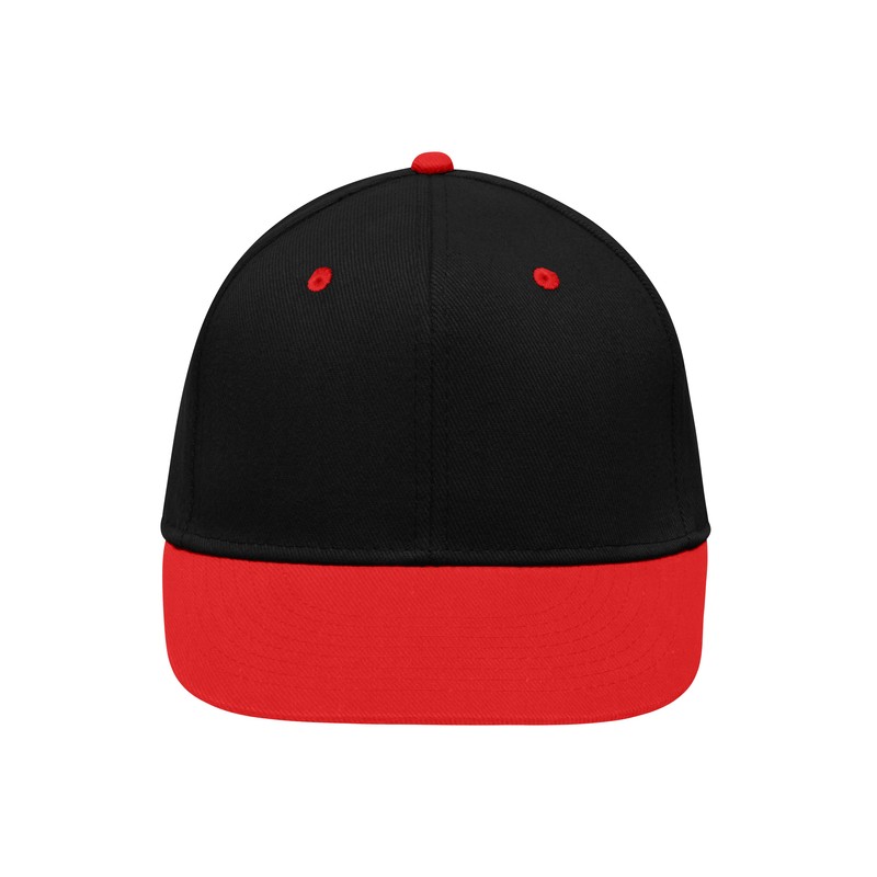 Stylish flatpeak cap in 6 panel 'High Profile' look