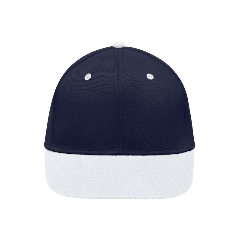 Stylish flatpeak cap in 6 panel 'High Profile' look