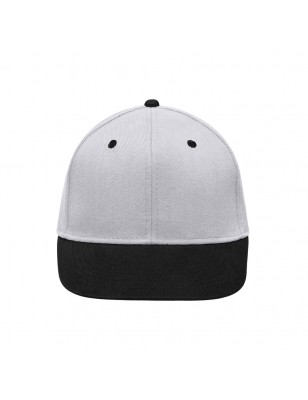 Stylish flatpeak cap in 6 panel 'High Profile' look