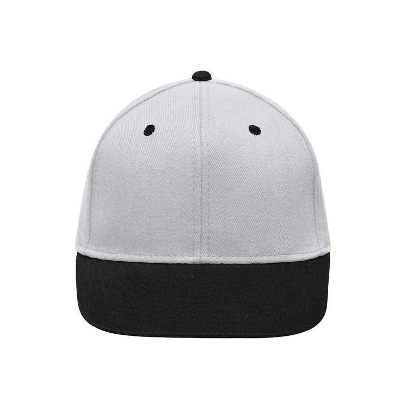 Stylish flatpeak cap in 6 panel 'High Profile' look