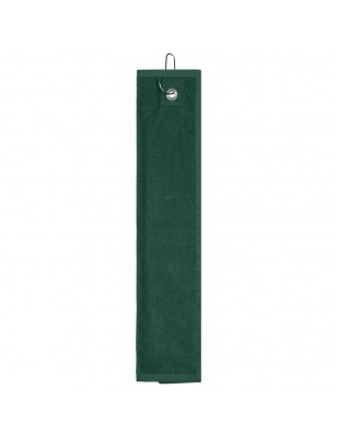 Golf sheet made of velours with eyelet and karabiner