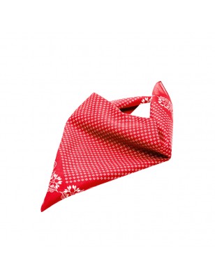 Multifunctional square bandana scarf with print in traditional