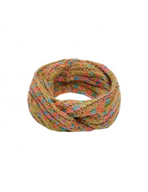 Multi-coloured loop scarf