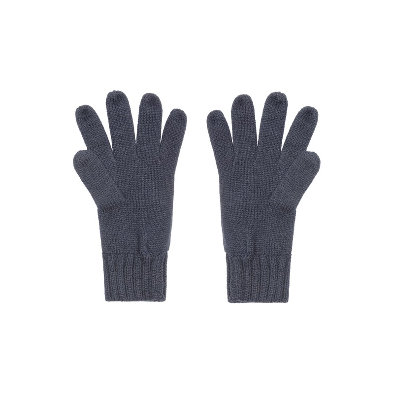 Knitted gloves with ribbed cuffs for men and women