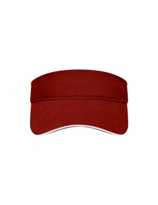 Trendy sunvisor with contrasting sandwich