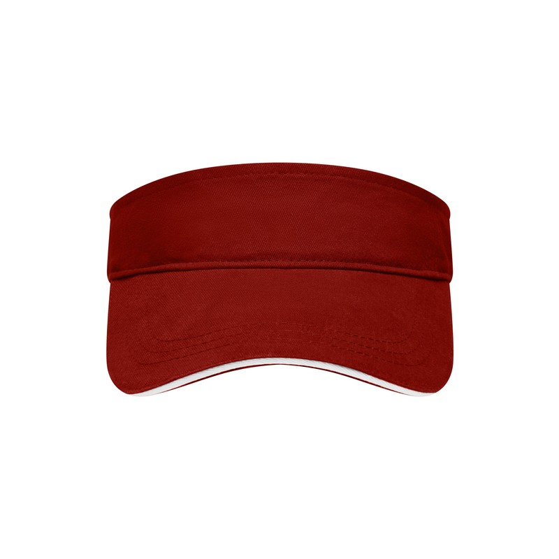 Trendy sunvisor with contrasting sandwich